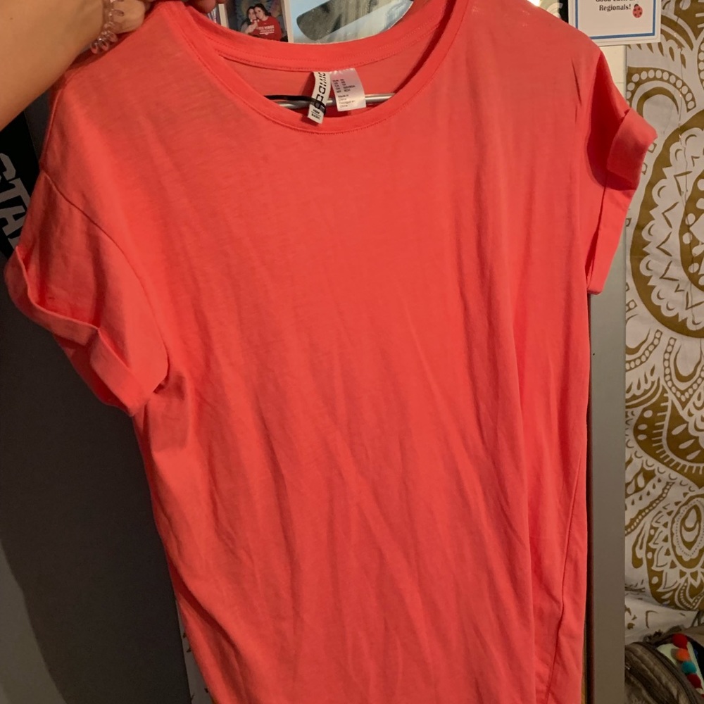 hot pink t shirt dress